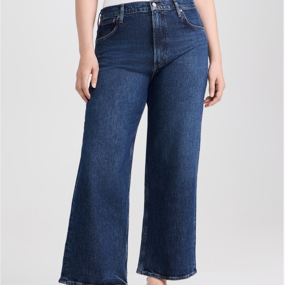 AGOLDE REN - High Rise Wide-Leg Jeans – Size 34 – Color: Echo- New with Tags